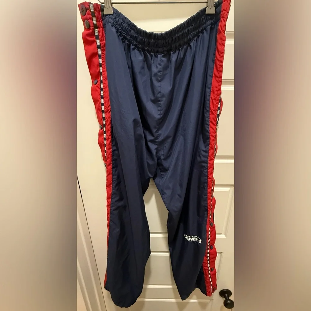 And1. Vintage Navy & Red Men’s Side Snap Basketball Pants. Size XL.
